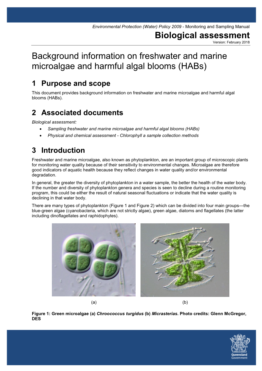 Background Information on Freshwater and Marine Microalgae and Harmful Algal Blooms (Habs)