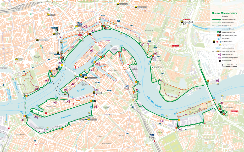 Routekaart Nieuwe Maas Parcours