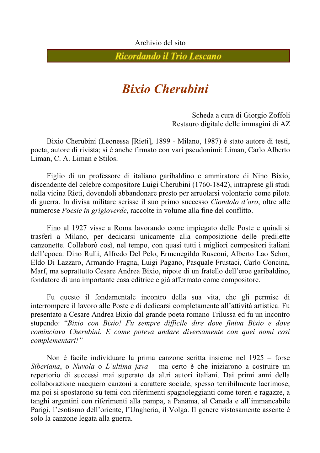 Bixio Cherubini