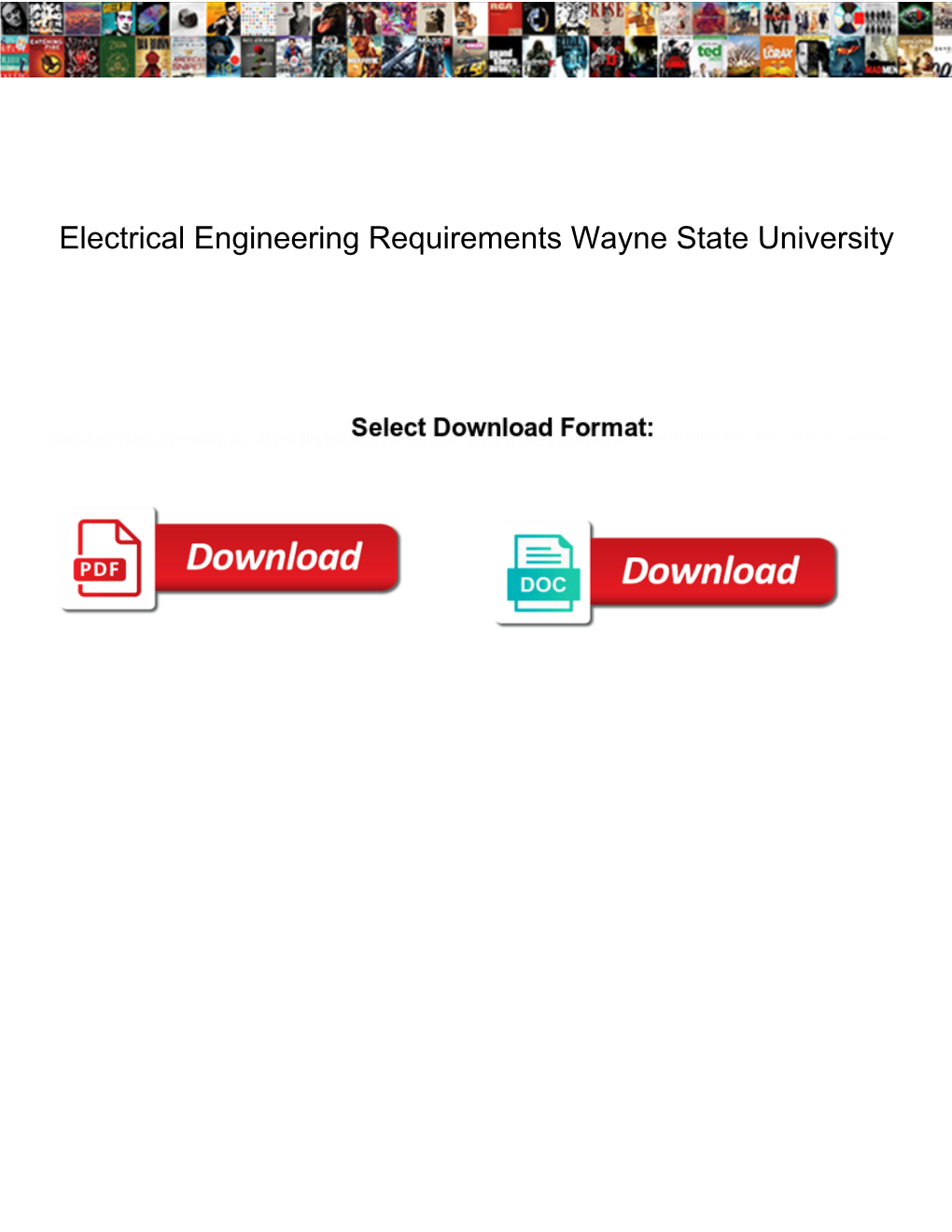 Electrical Engineering Requirements Wayne State University