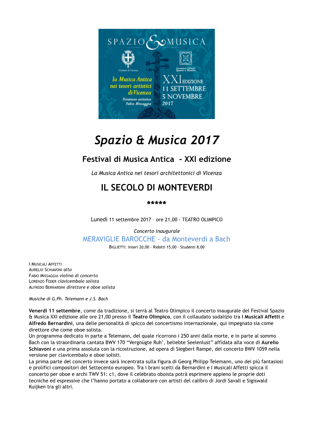 Spazio & Musica 2017