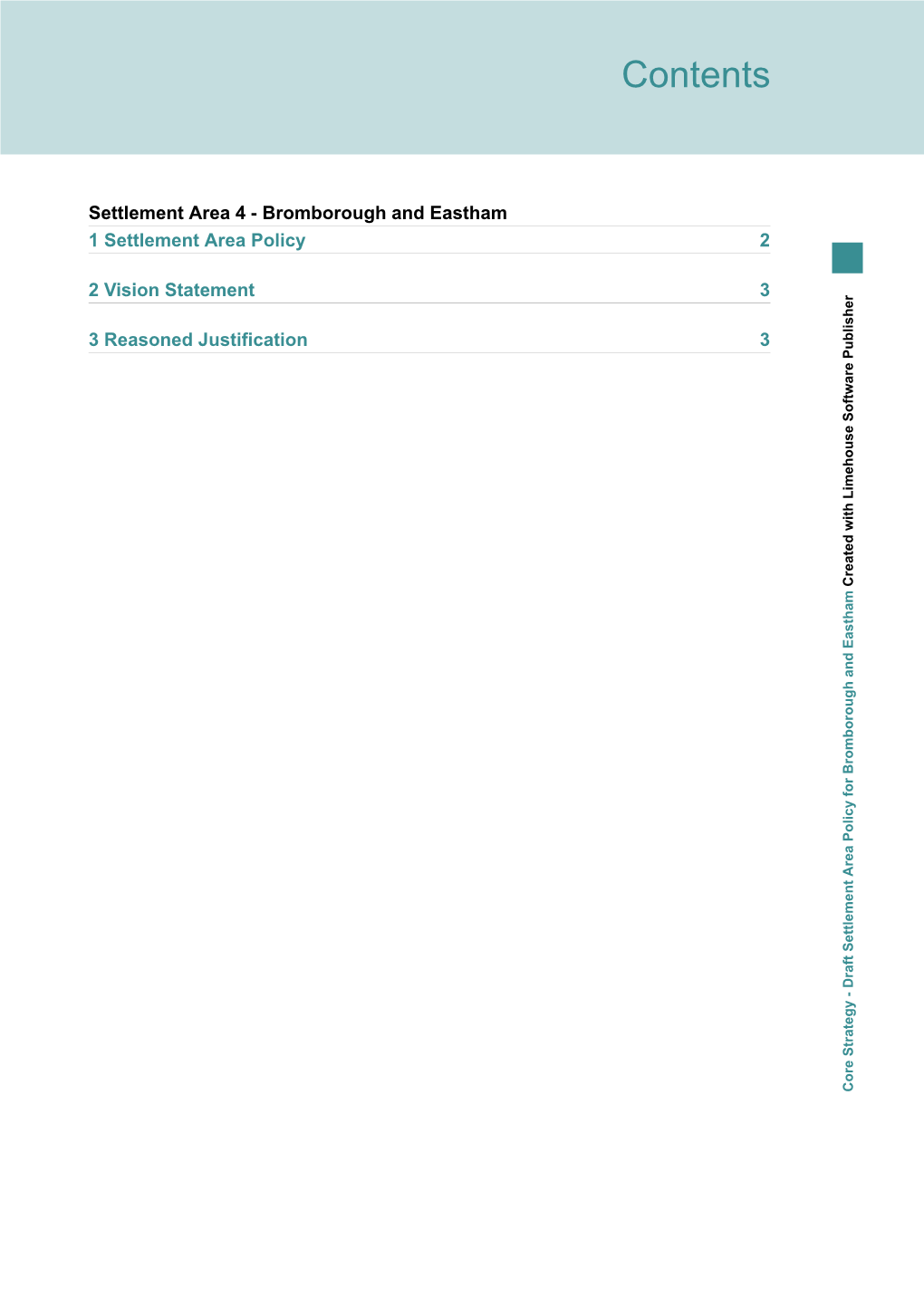 Bromborough and Eastham 1 Settlement Area Policy 2