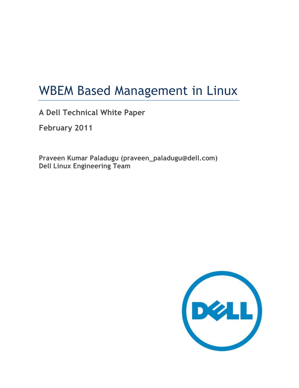 WBEM Based Management in Linux