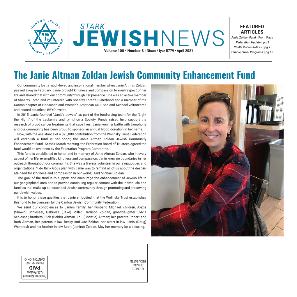 Stark Featured Featured 2 | from the Federation Stark Jewish News • April 2021 •