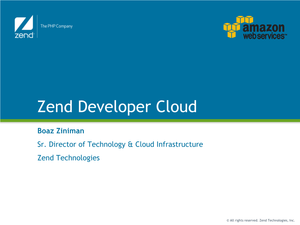 Zend Developer Cloud