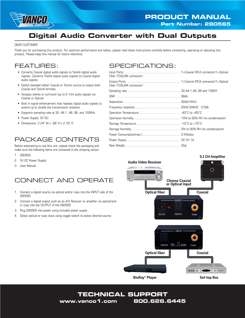 Digital Audio Converter with Dual Outputs