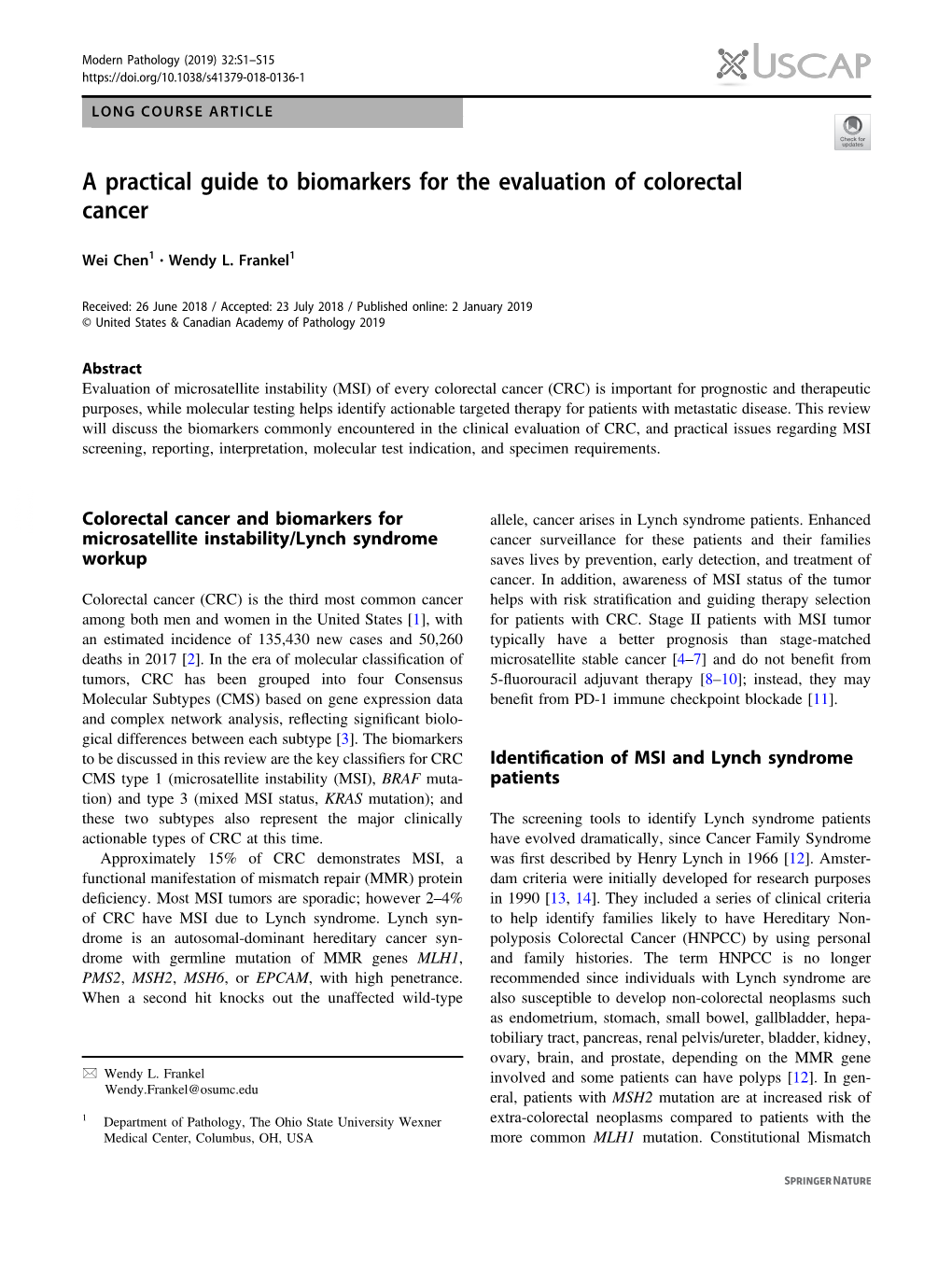 A Practical Guide to Biomarkers for the Evaluation of Colorectal Cancer