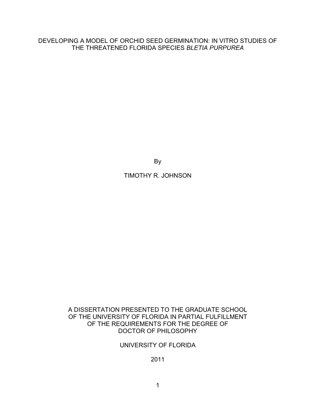 University of Florida Thesis Or Dissertation Formatting