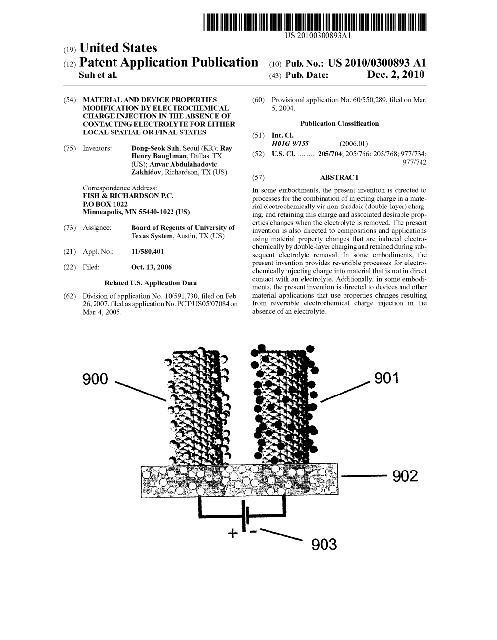 (12) Patent Application Publication (10) Pub. No.: US 2010/0300893 A1 Suh Et Al