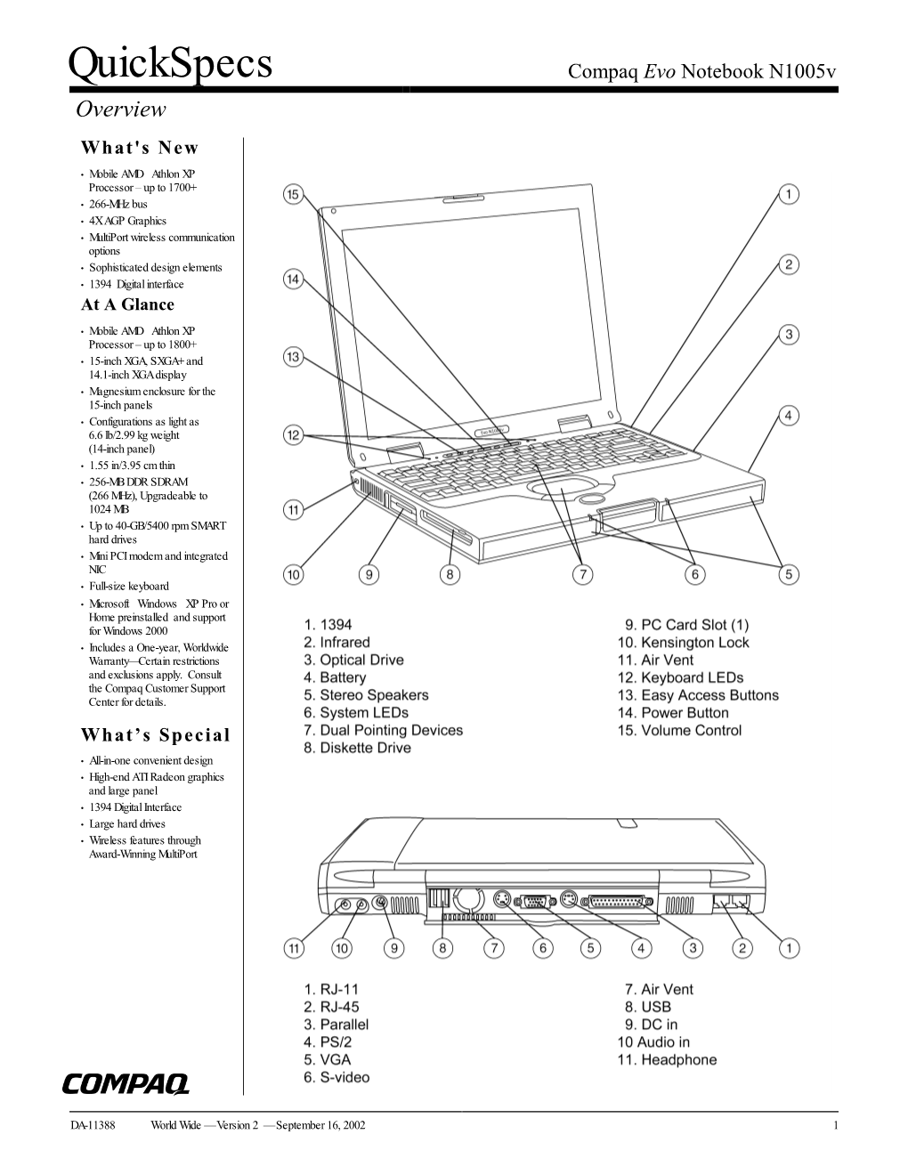 DA-11388 World Wide — Version 2 — September 16, 2002 1