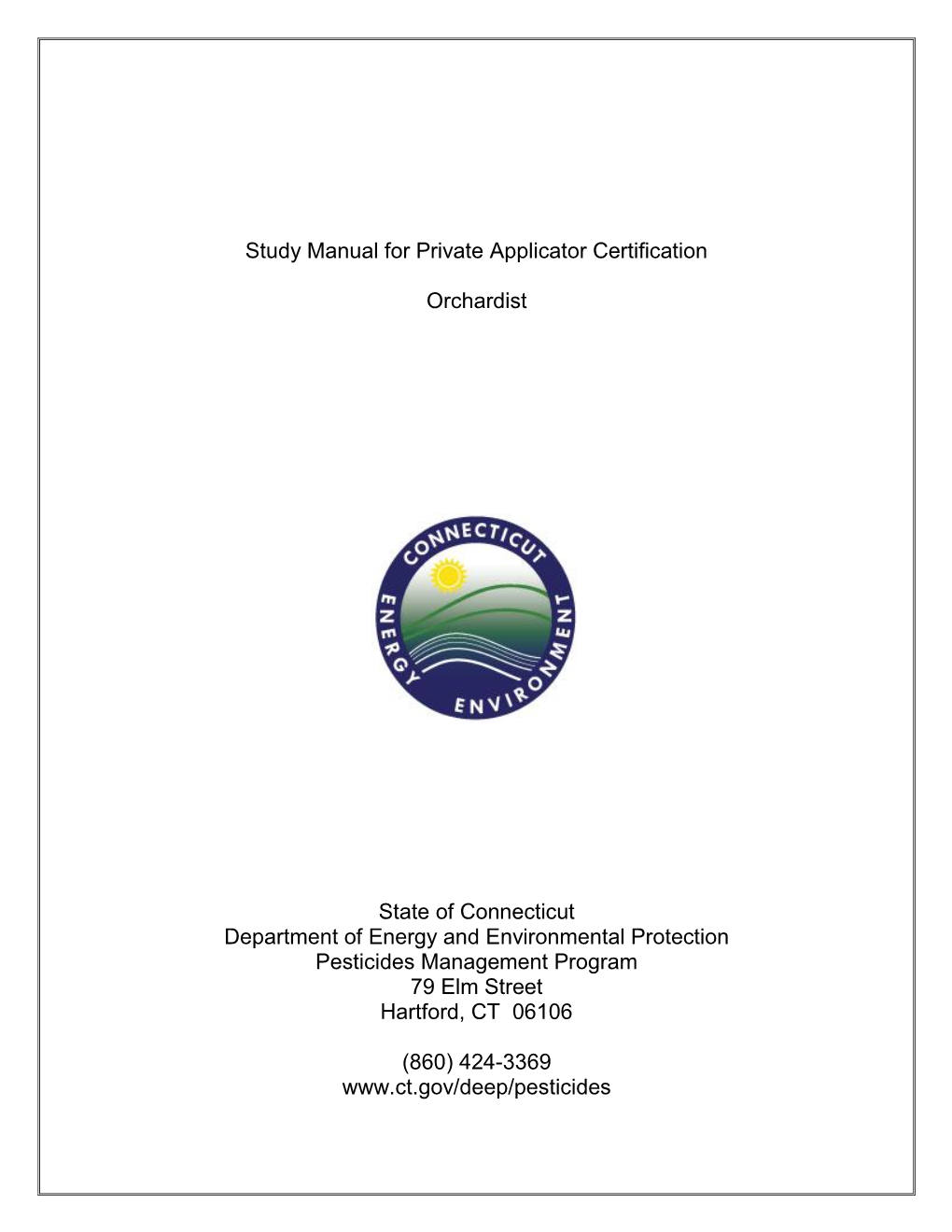 Study Manual for Private Applicator Certification