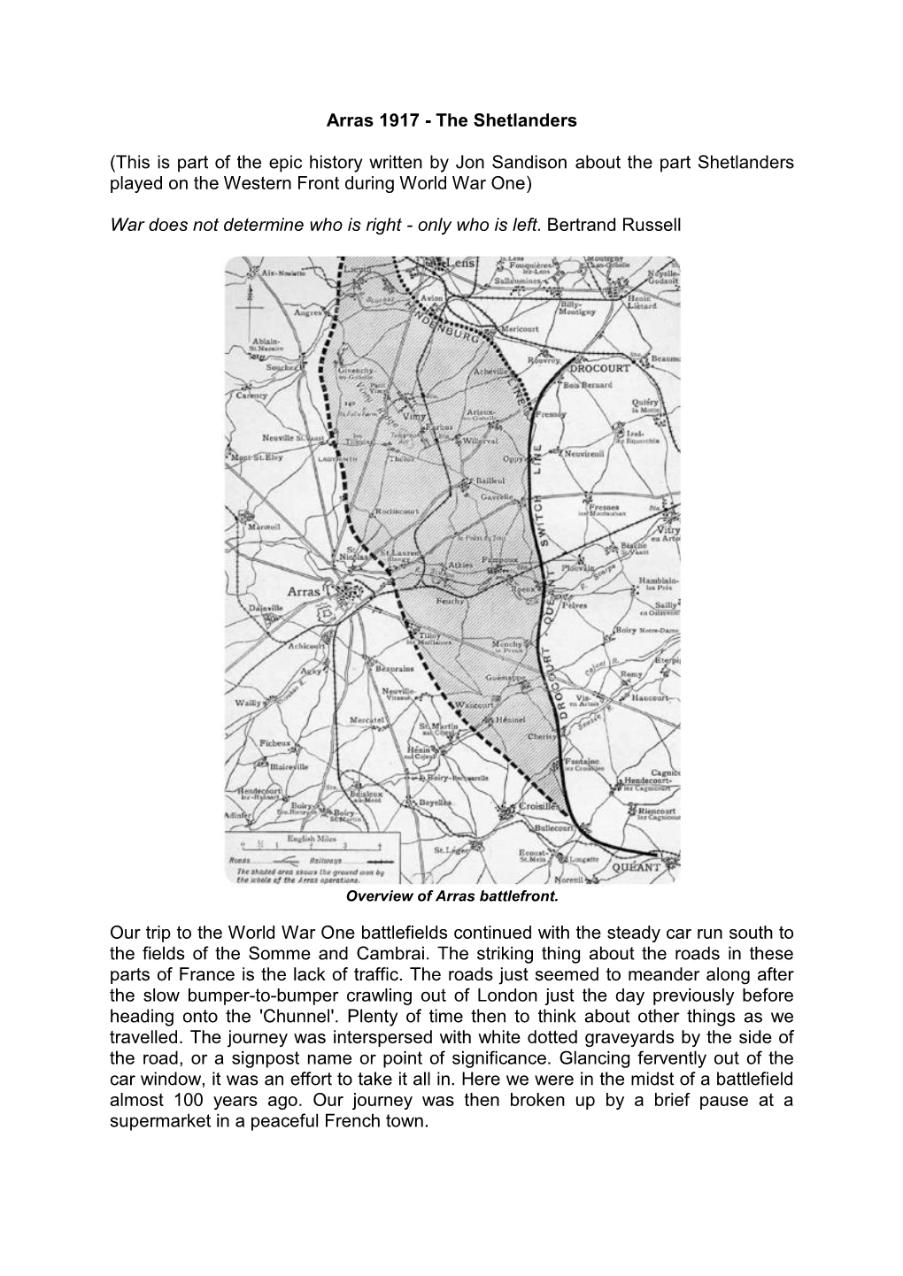 Arras 1917 - the Shetlanders