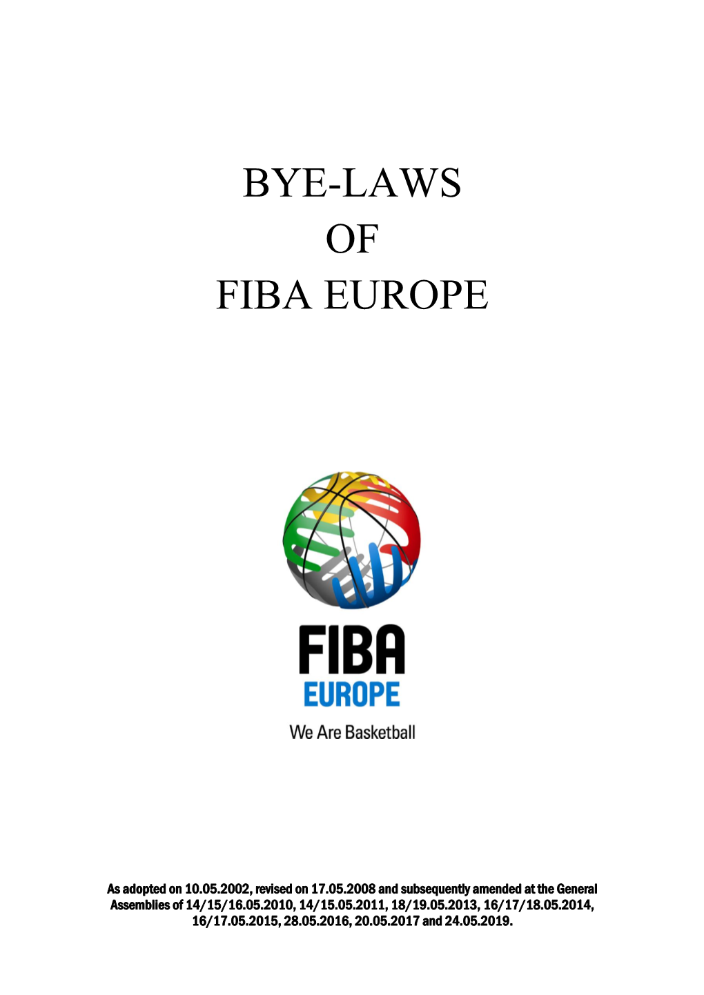 Bye-Laws of Fiba Europe