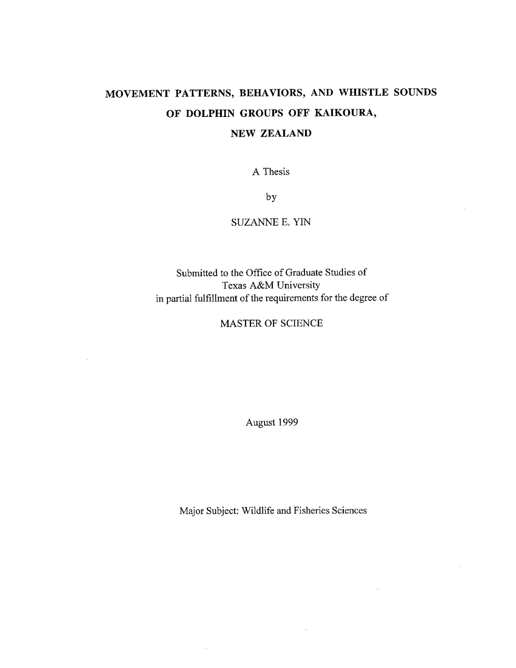 Movement Patterns, Behaviors, and Whistle Sounds of Dolphin Groups Off Kaikoura, New Zealand