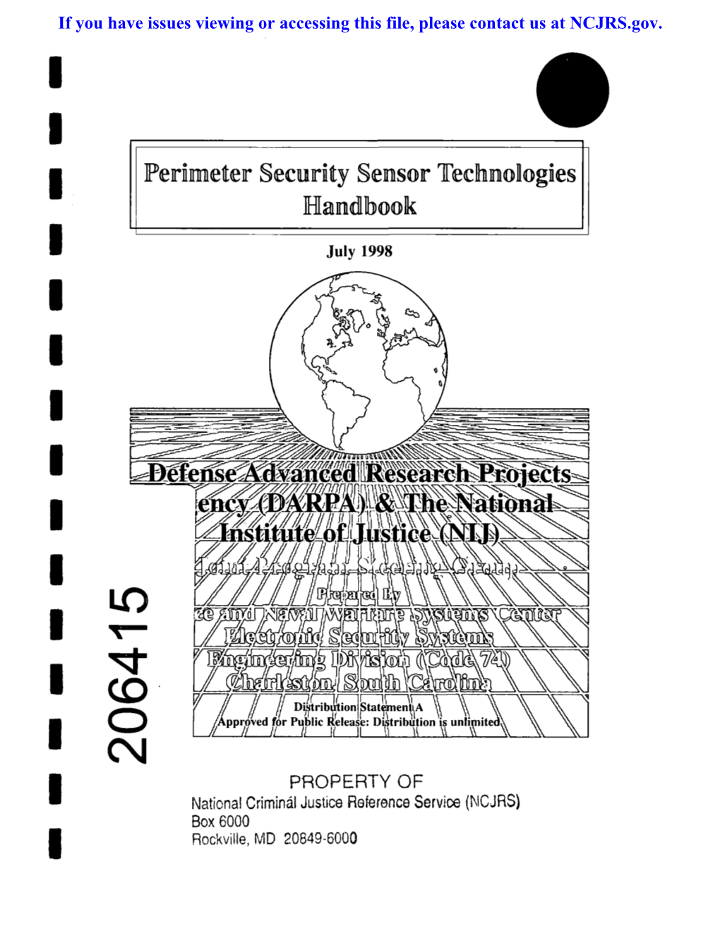 I[ ]Perimeter Security Sensor Technologies Handbook