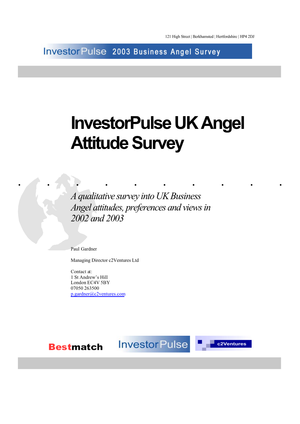 Investorpulse UK Angel Attitude Survey