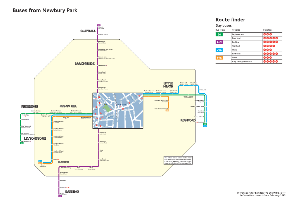 Buses from Newbury Park Route  Nder