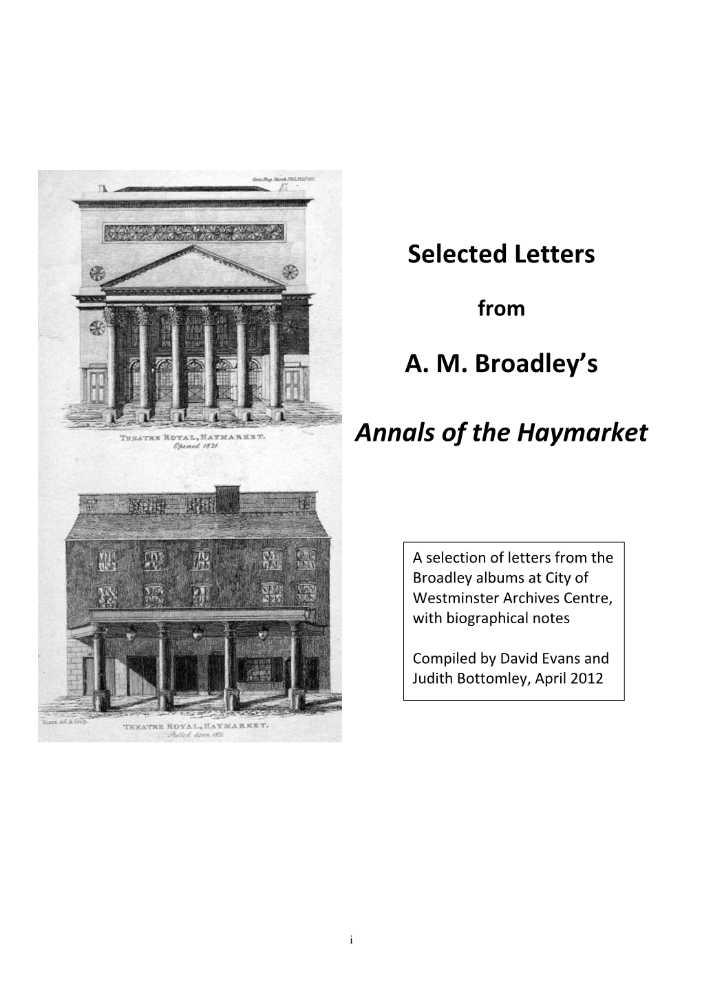 AM Broadley's Annals of the Haymarket