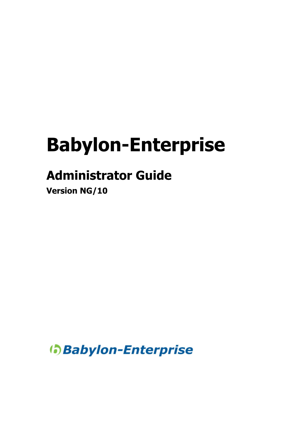 Babylon-Enterprise Administrator Guide © 2014-2021 Babylon-Software Ltd