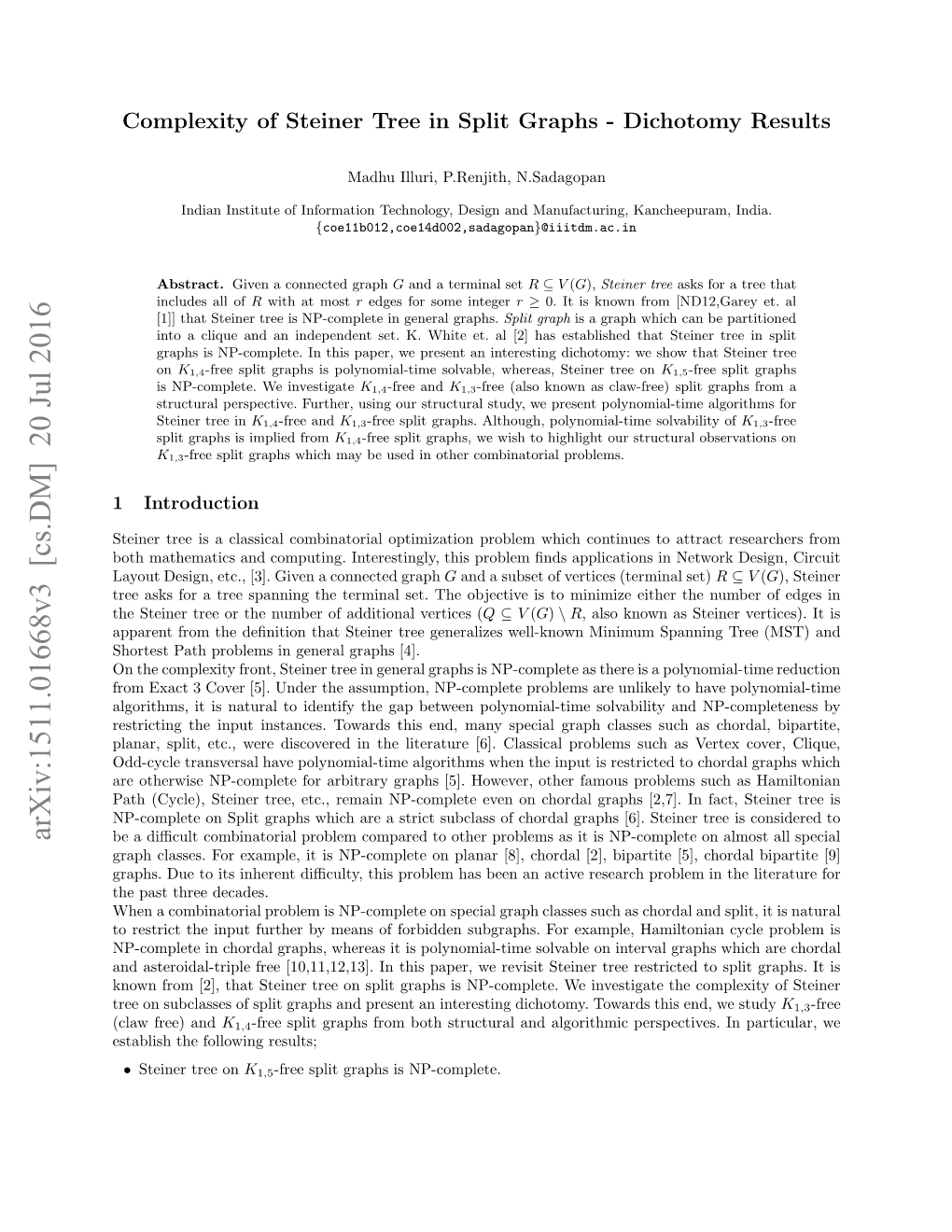 Complexity of Steiner Tree in Split Graphs-Dichotomy Results