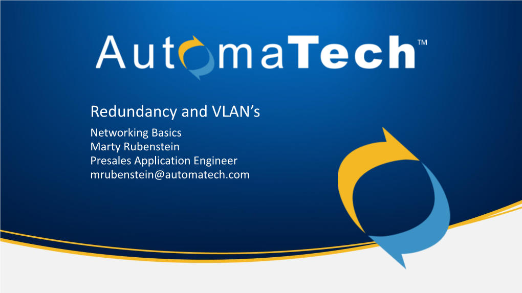 Redundancy and VLAN's