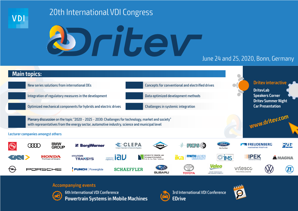 20Th International VDI Congress