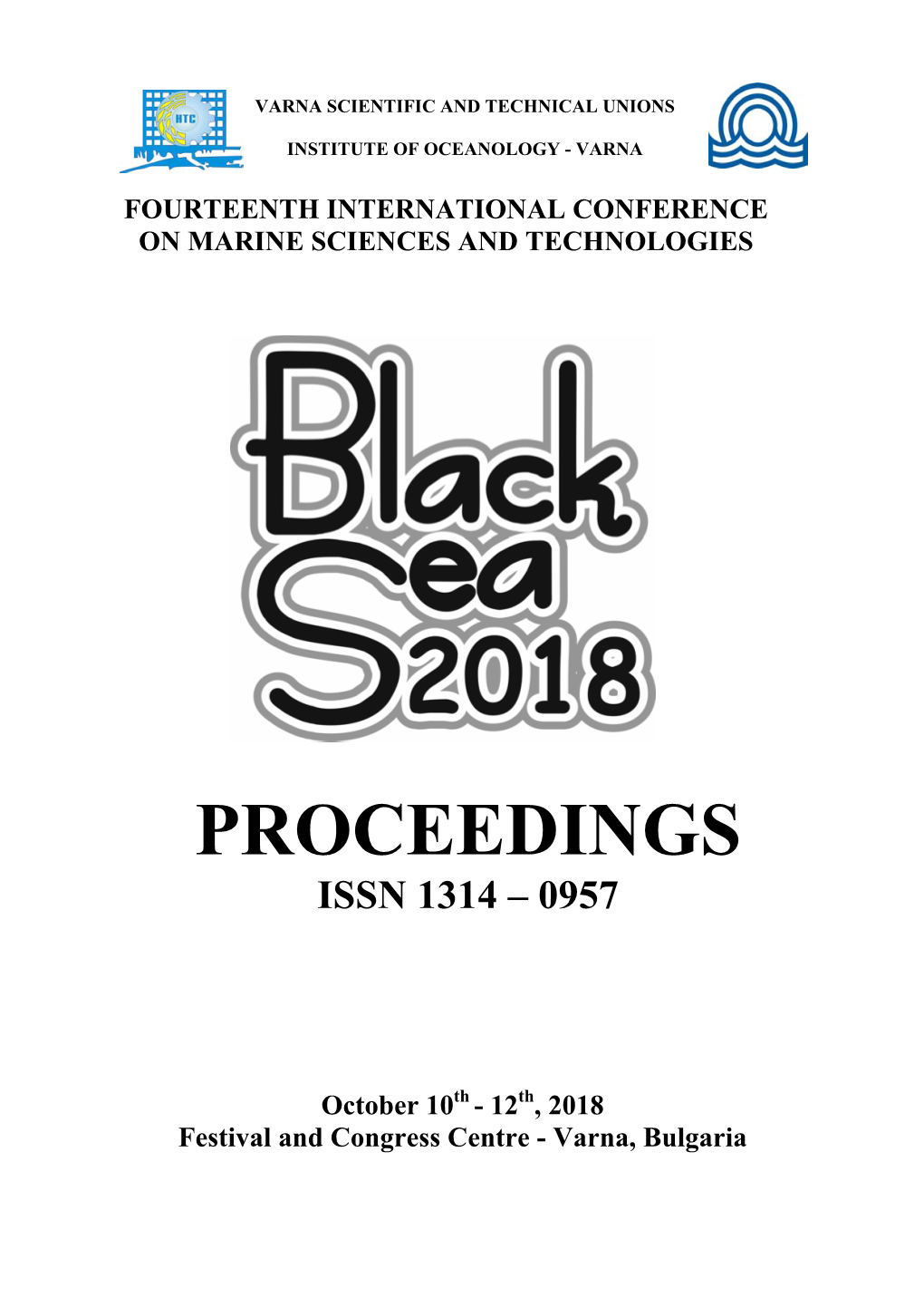 Proceedings Issn 1314 – 0957