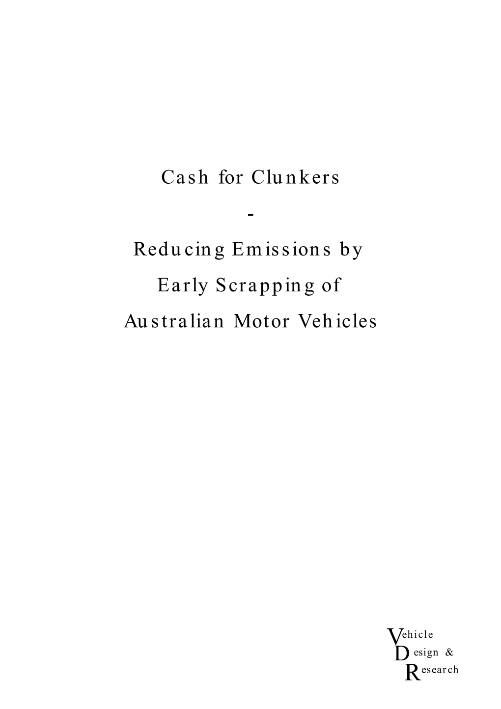 Cash-For-Clunkers Report