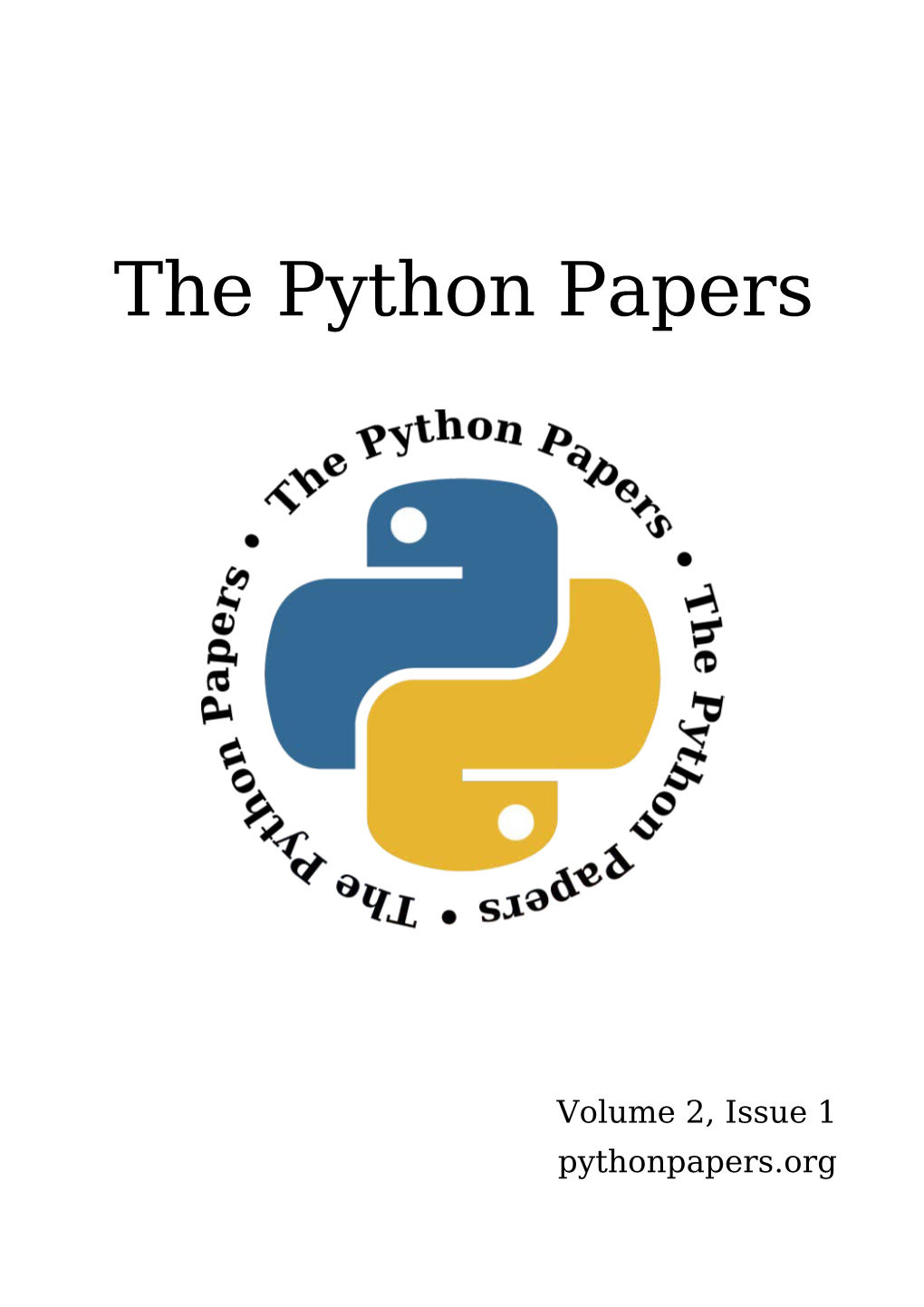 The Python Papers, Volume 2, Issue 1, Pp