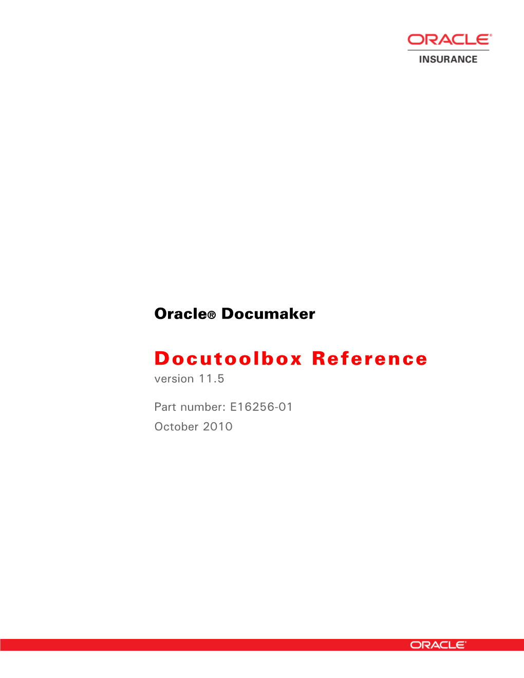 Docutoolbox Reference Version 11.5
