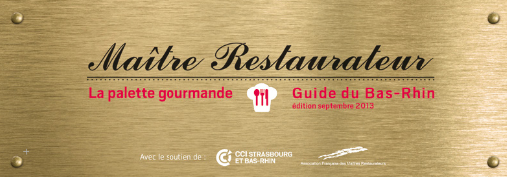 Guide Maitre Restaurateur RECTO