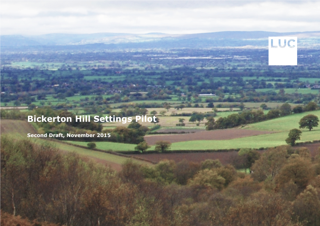 Bickerton Hill Settings Pilot