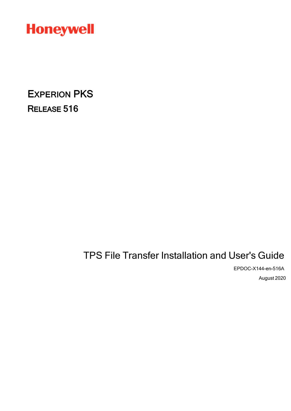 TPS File Transfer Installation and User's Guide-EPDOC-X144-En-516A