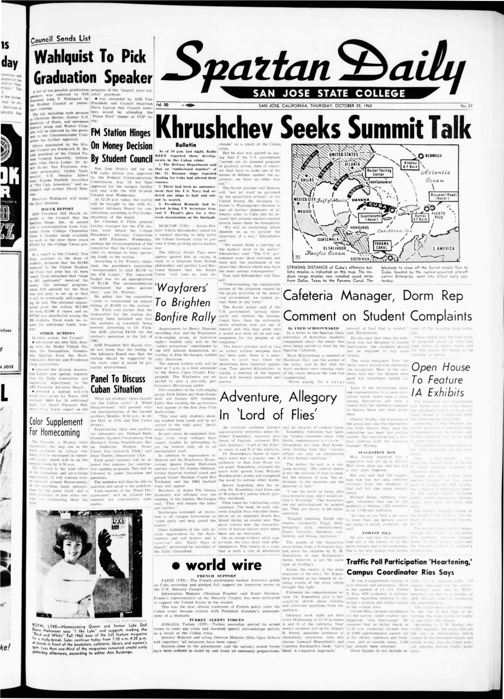 Hrushchev Seeks Summit Talk Others Nominated by the S
