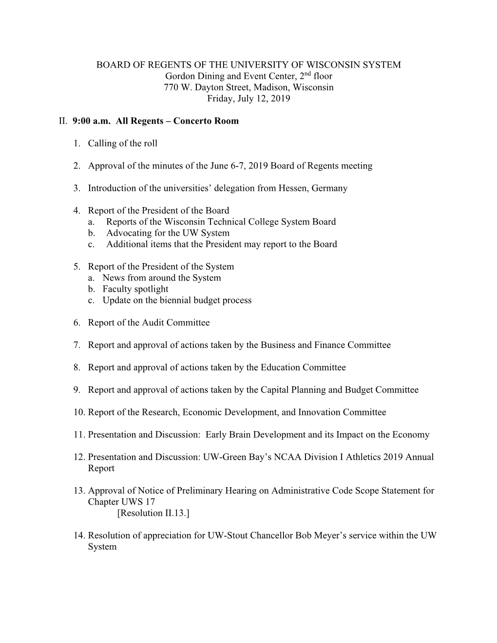 Board of Regents Friday Materials