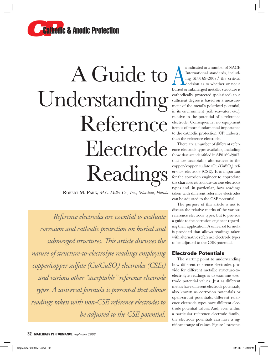 A Guide to Understanding Reference Electrode Readings