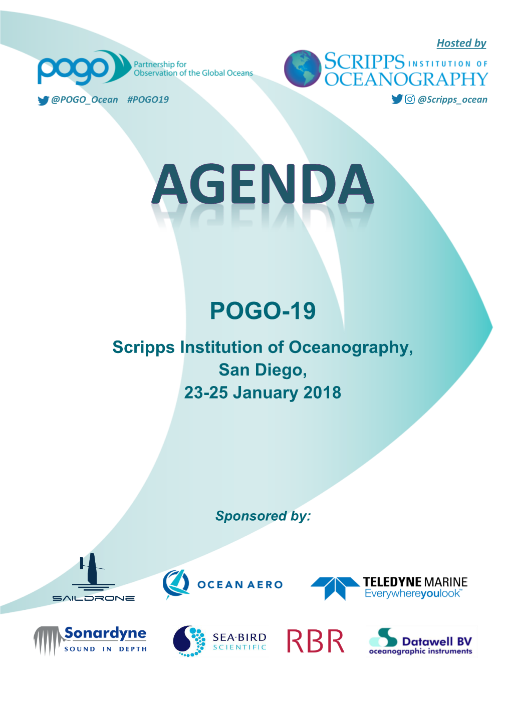 POGO-19 Scripps Institution of Oceanography, San Diego, 23-25 January 2018
