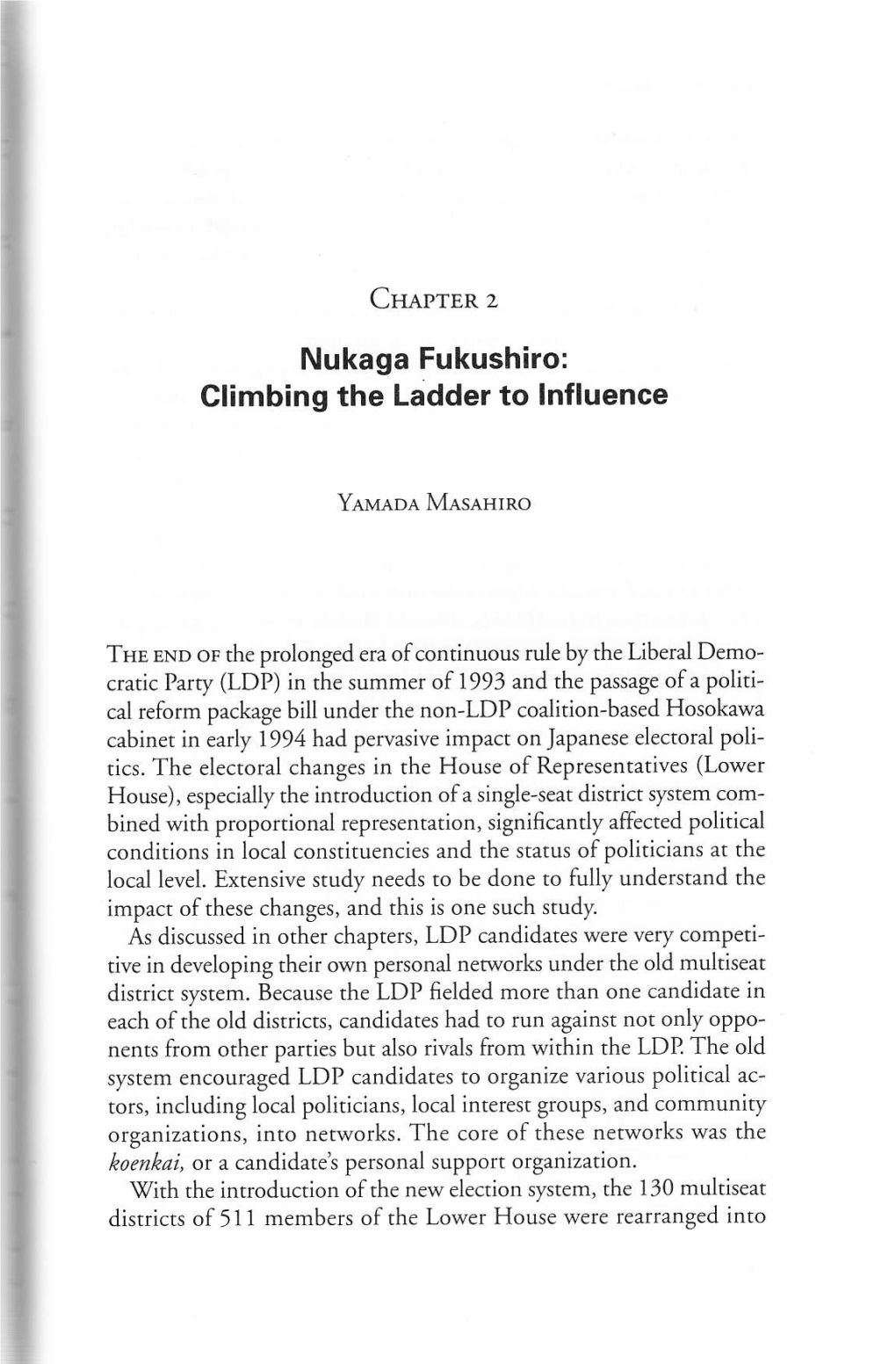 Nukaga Fukushiro: Climbing the Ladder to Lnfluence