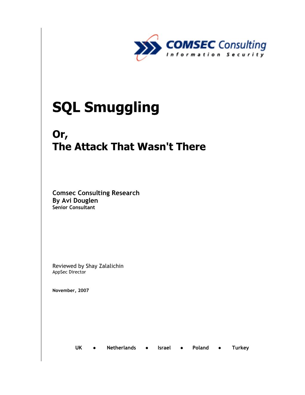 SQL Smuggling