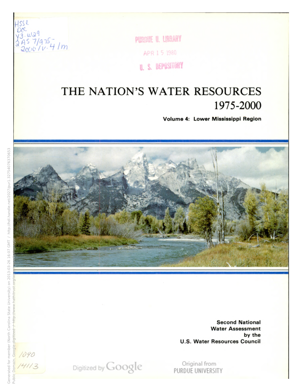 The Nation's Water Resources, 1975-2000