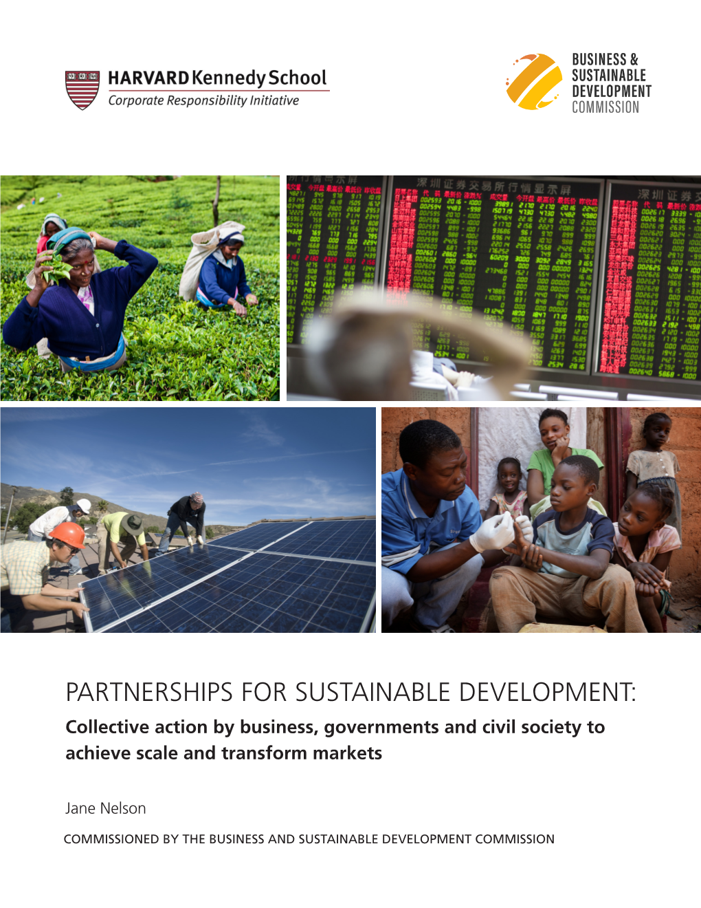 PARTNERSHIPS for SUSTAINABLE DEVELOPMENT: Collective Action by Business, Governments and Civil Society to Achieve Scale and Transform Markets