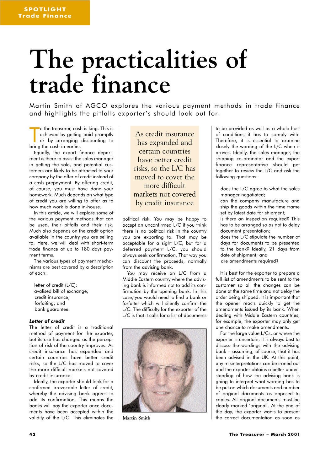 The Practicalities of Trade Finance