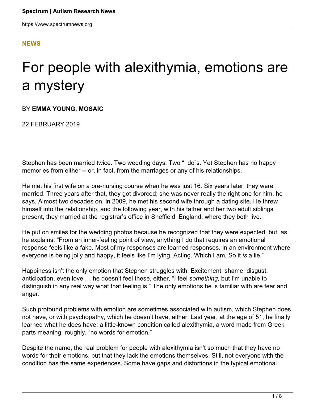 For People with Alexithymia, Emotions Are a Mystery