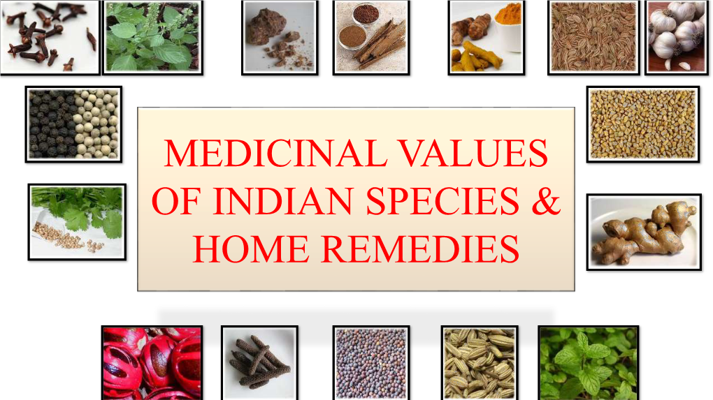 Spices As Medicine