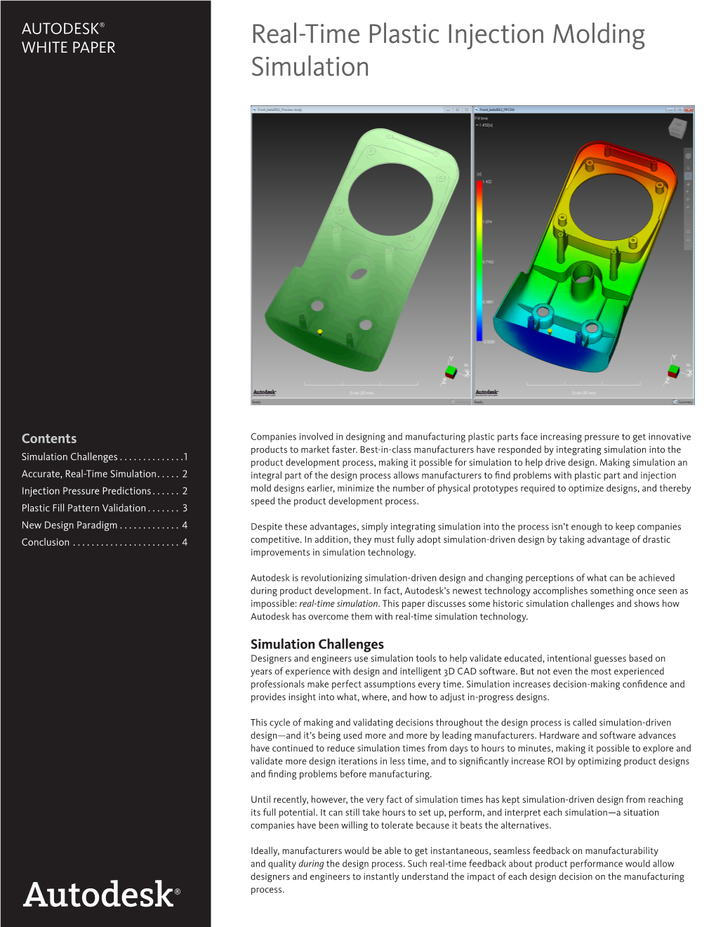Real-Time Plastic Injection Molding Simulation White Paper