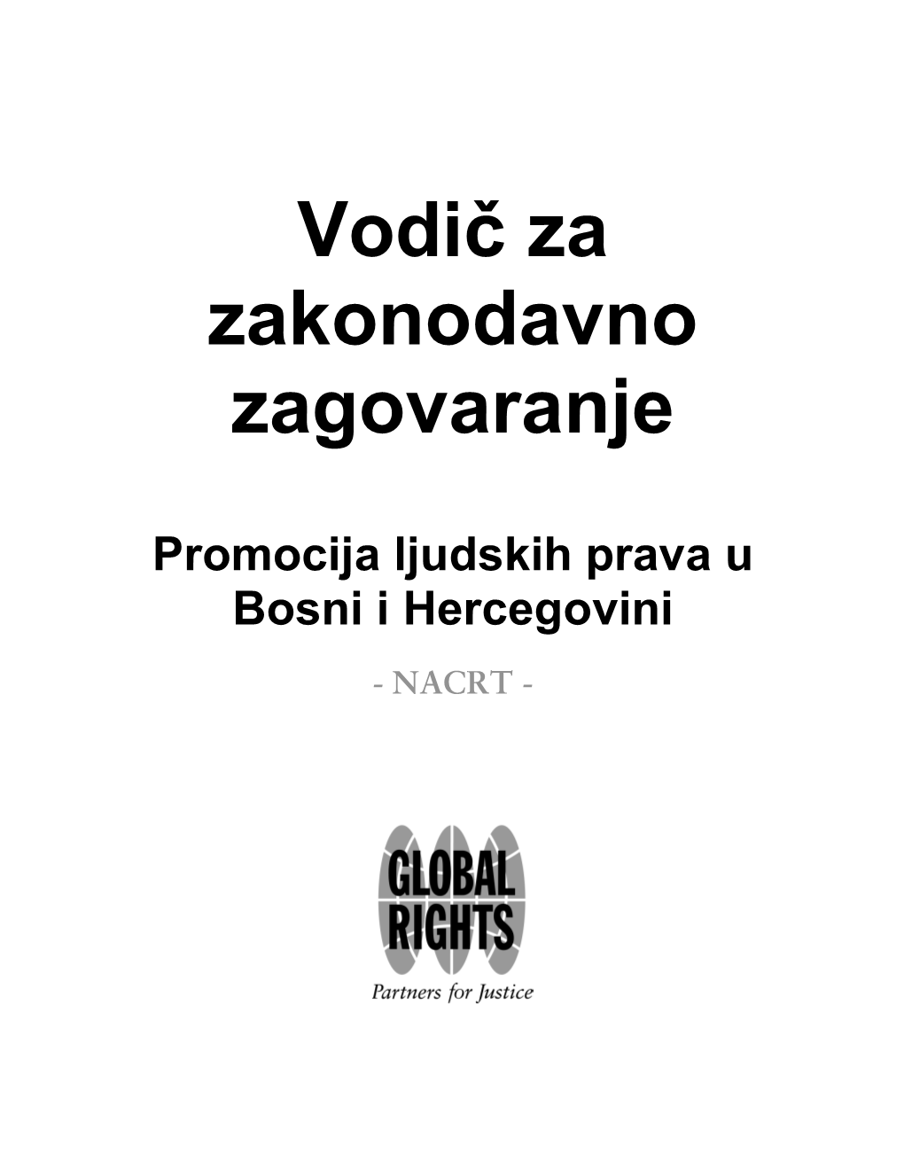 Vodič Za Zakonodavno Zagovaranje