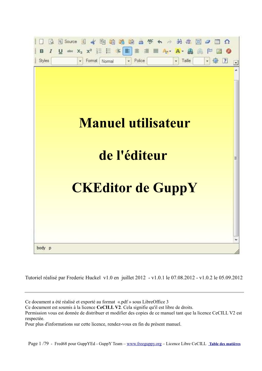 Manuel Utilisateur De L'éditeur Ckeditor De Guppy