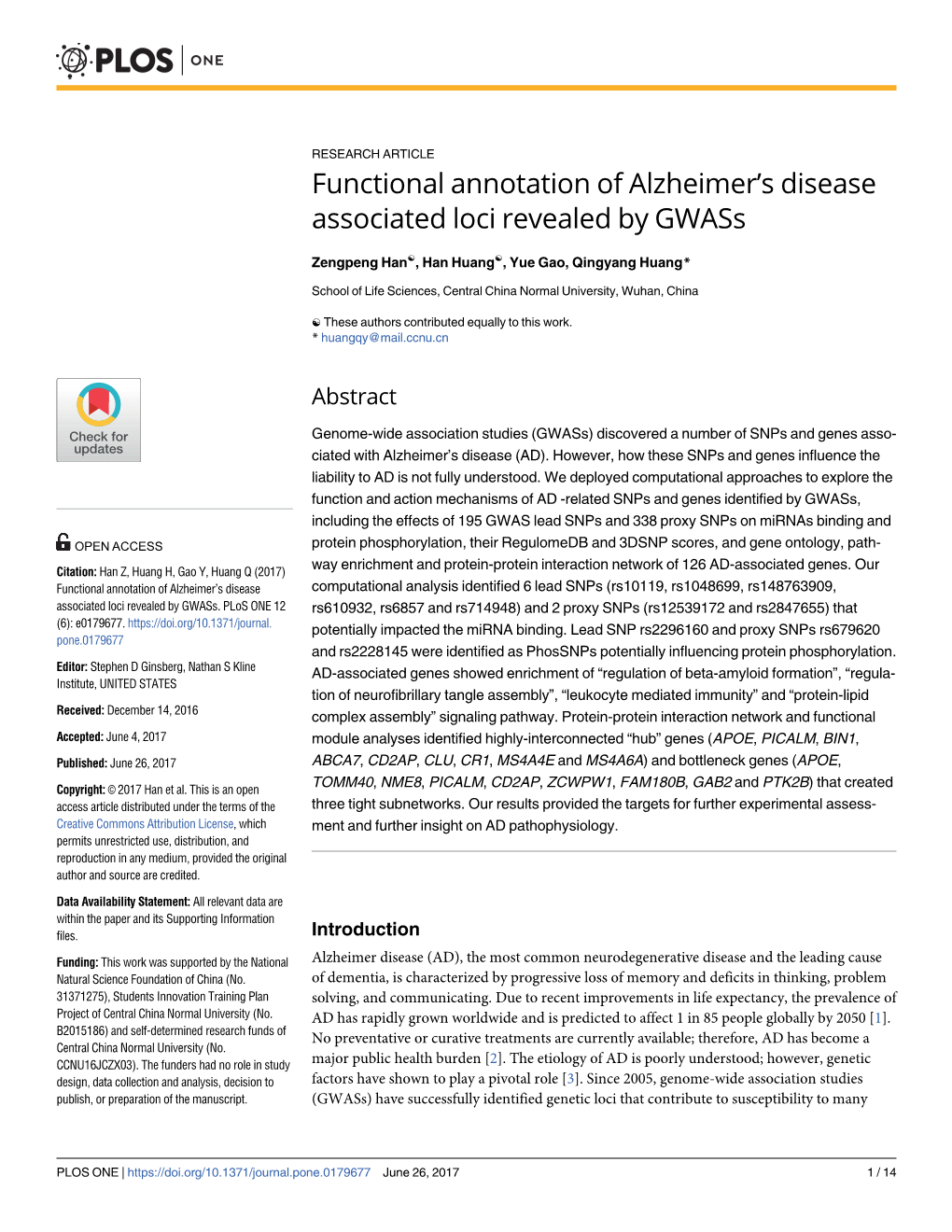 Functional Annotation of Alzheimer's Disease Associated Loci Revealed By