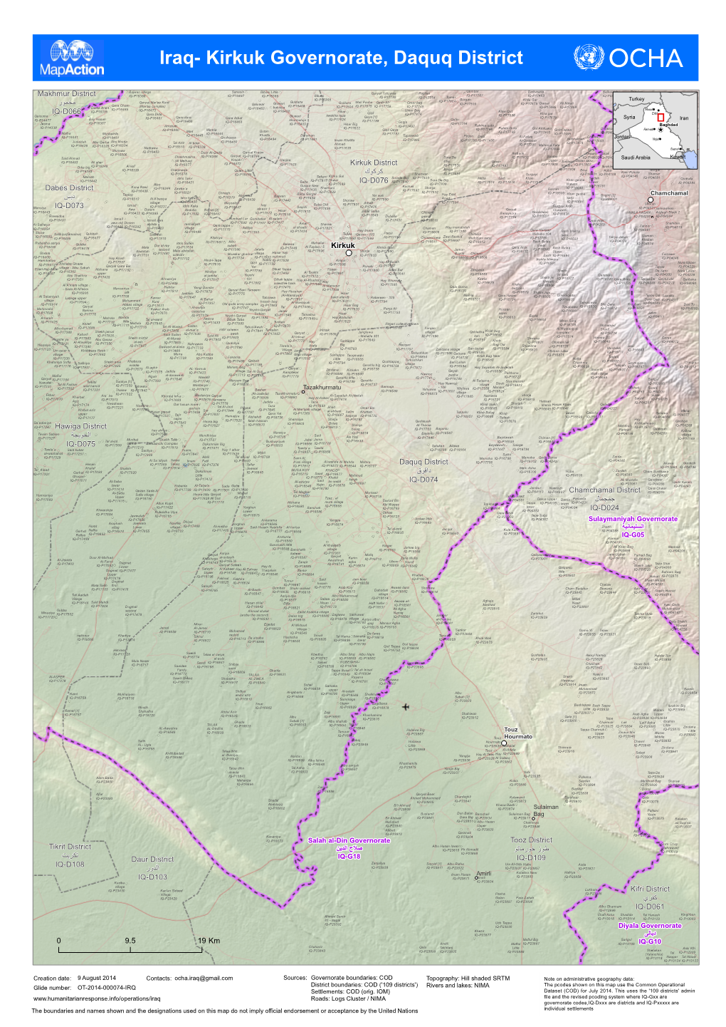 Iraq- Kirkuk Governorate, Daquq District