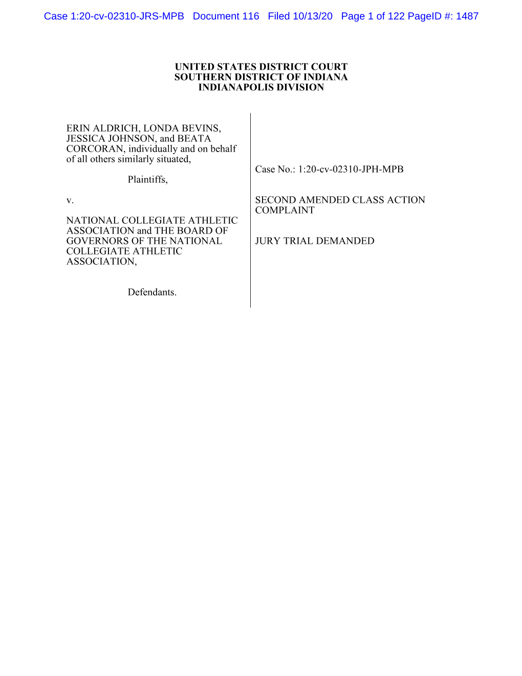 Second Amended Complaint